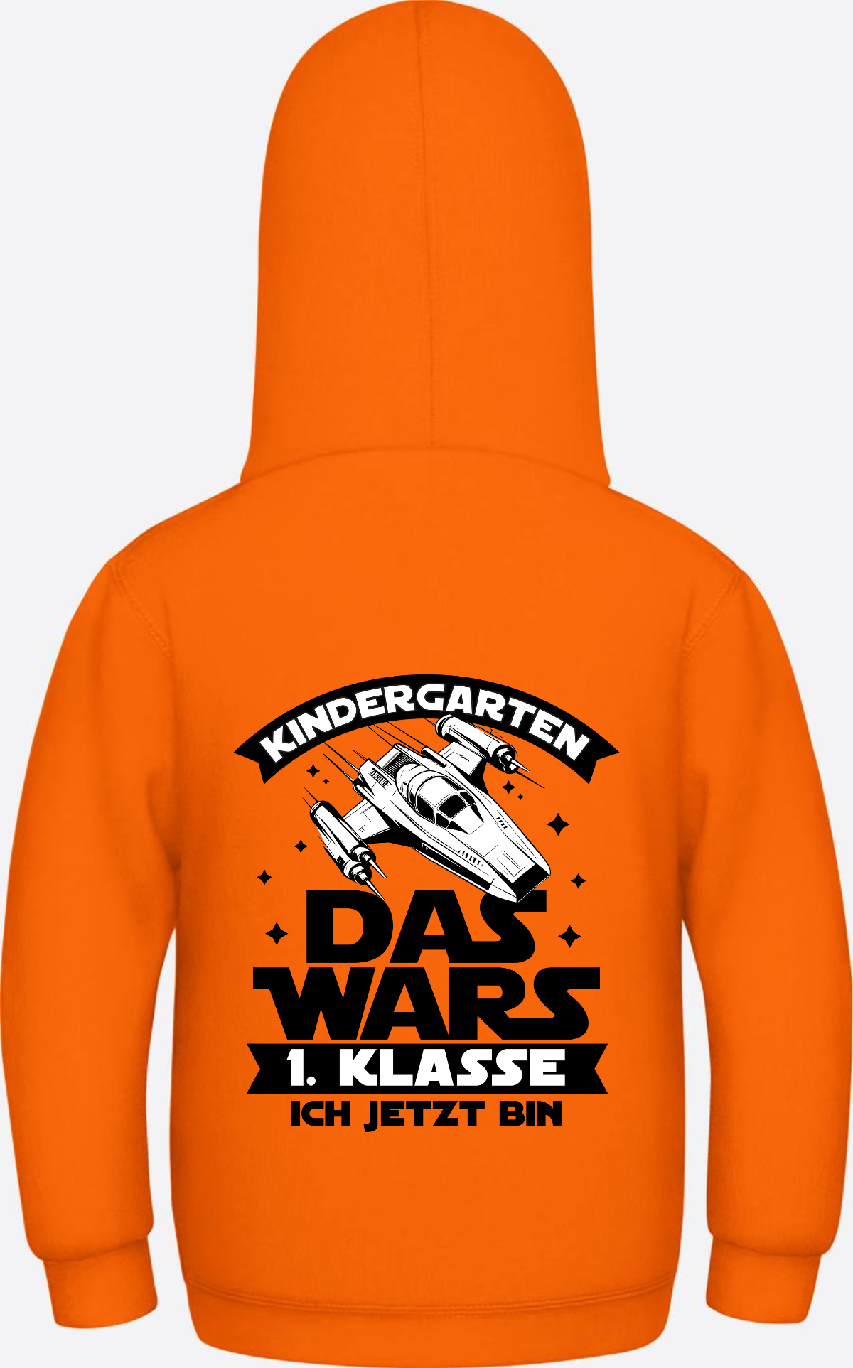 Hoodie Einschulung: Kindergarten Das wars – 1. Klasse - Orange Crush