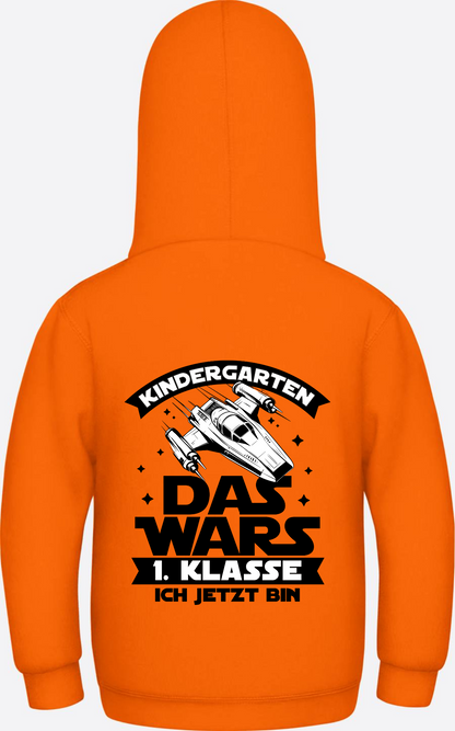 Hoodie Einschulung: Kindergarten Das wars – 1. Klasse - Orange Crush