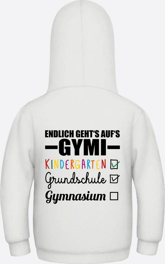 Hoodie „Endlich geht's auf's Gymi“ – Geschenk zum Schulstart - Ash