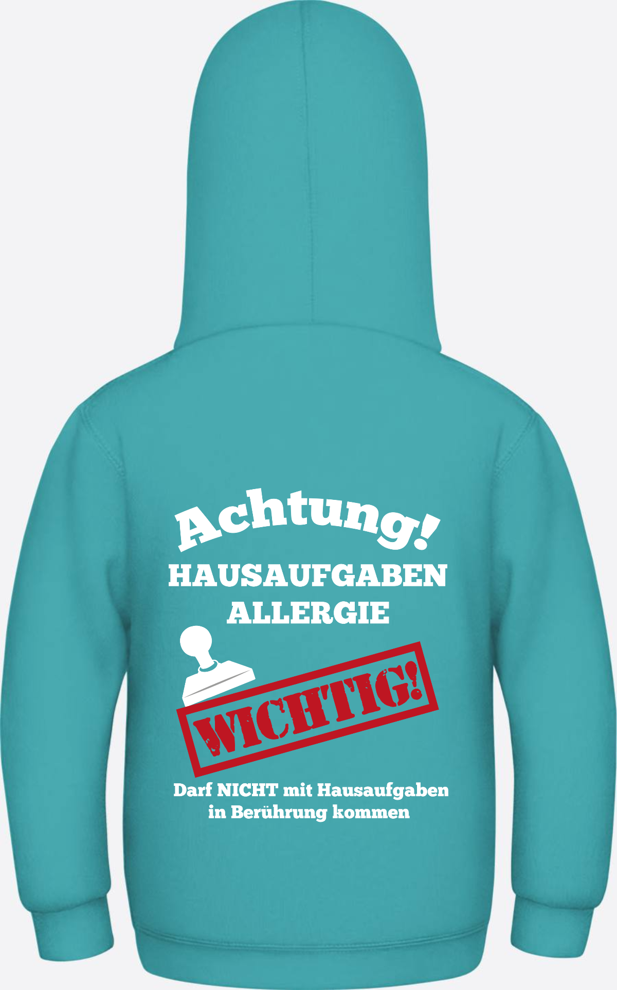 Hoodie Hausaufgaben Allergie – Lustiges Einschulungsgeschenk - Hawaiian Blue