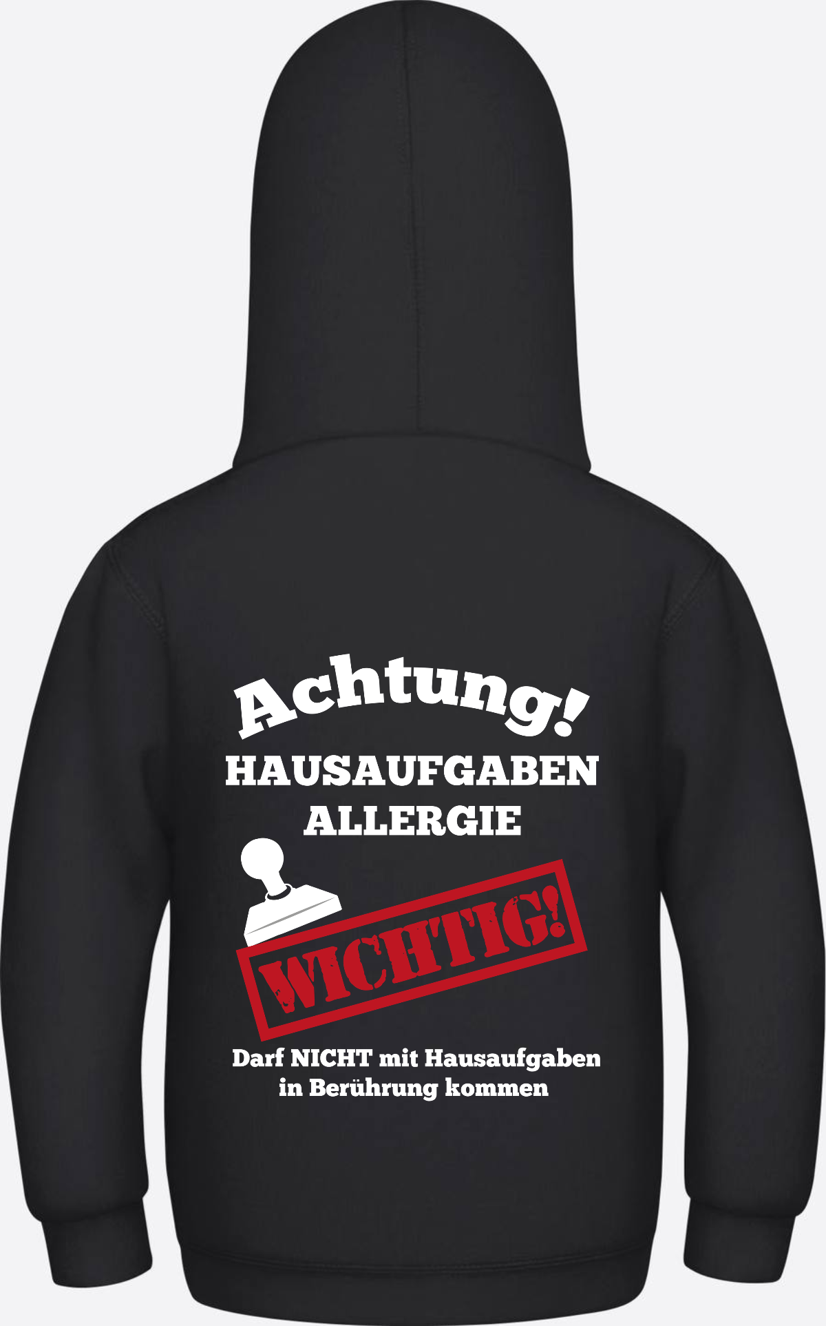 Hoodie Hausaufgaben Allergie – Lustiges Einschulungsgeschenk - Jet Black