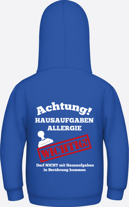 Hoodie Hausaufgaben Allergie – Lustiges Einschulungsgeschenk - Royal Blue