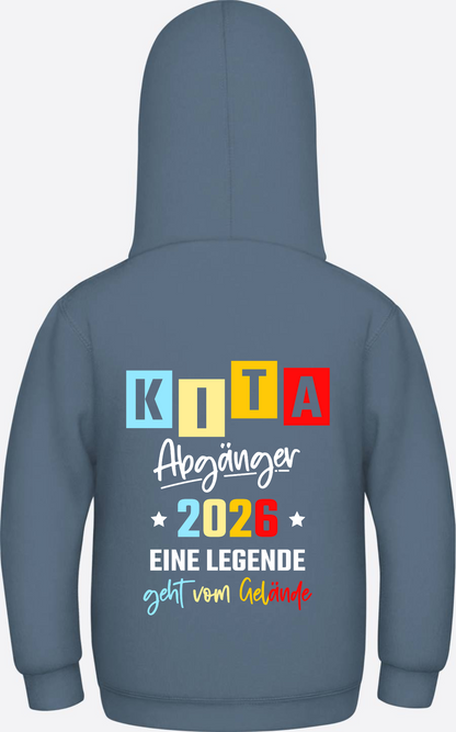 Hoodie Kita Abgänger 2026 - Eine Legende | Personalisiert - Airforce Blue
