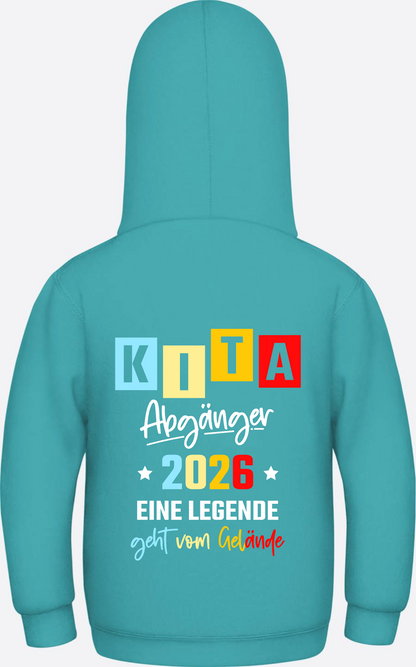 Hoodie Kita Abgänger 2026 - Eine Legende | Personalisiert - Hawaiian Blue