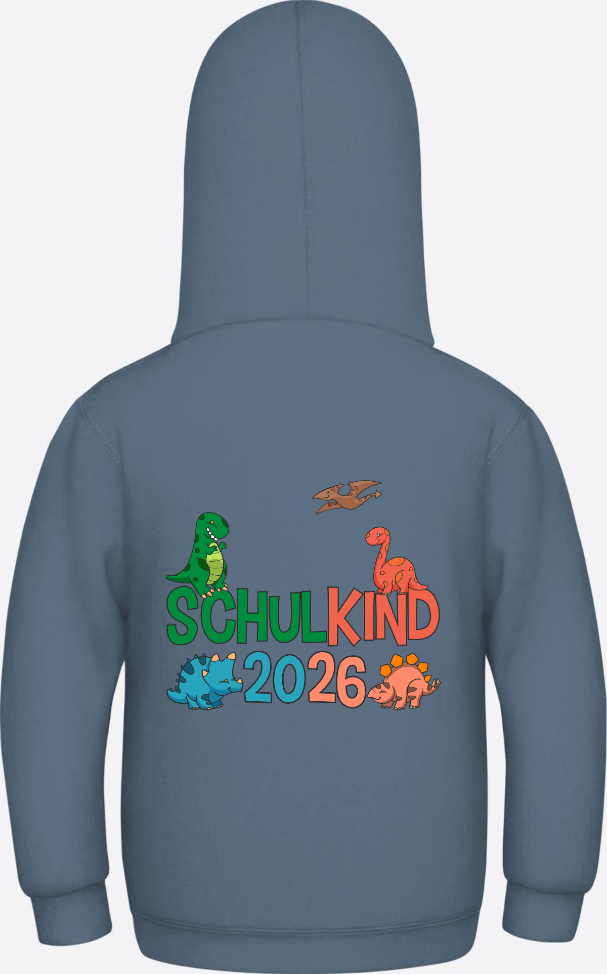 Hoodie Schulkind 2026 Dinos – Geschenk zur Einschulung - Airforce Blue