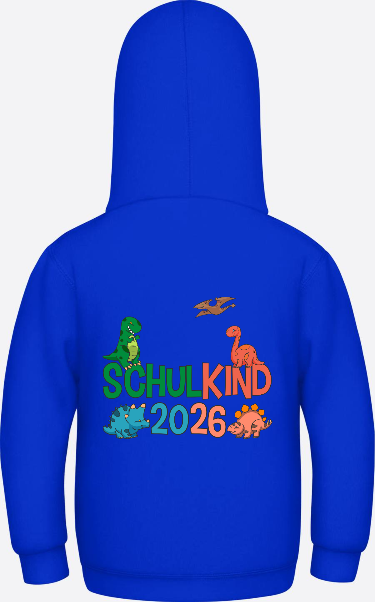 Hoodie Schulkind 2026 Dinos – Geschenk zur Einschulung - Bright Royal