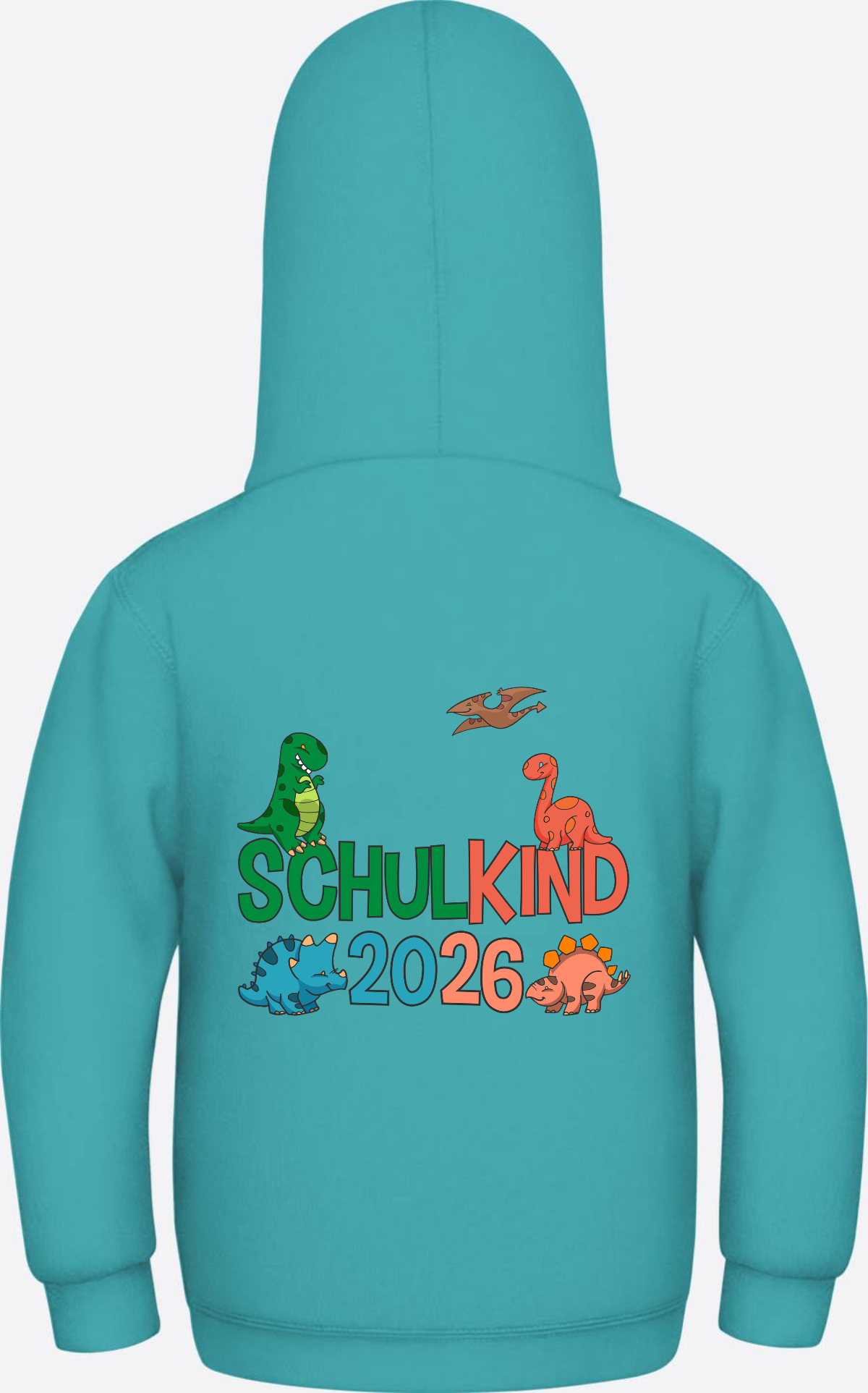 Hoodie Schulkind 2026 Dinos – Geschenk zur Einschulung - Hawaiian Blue