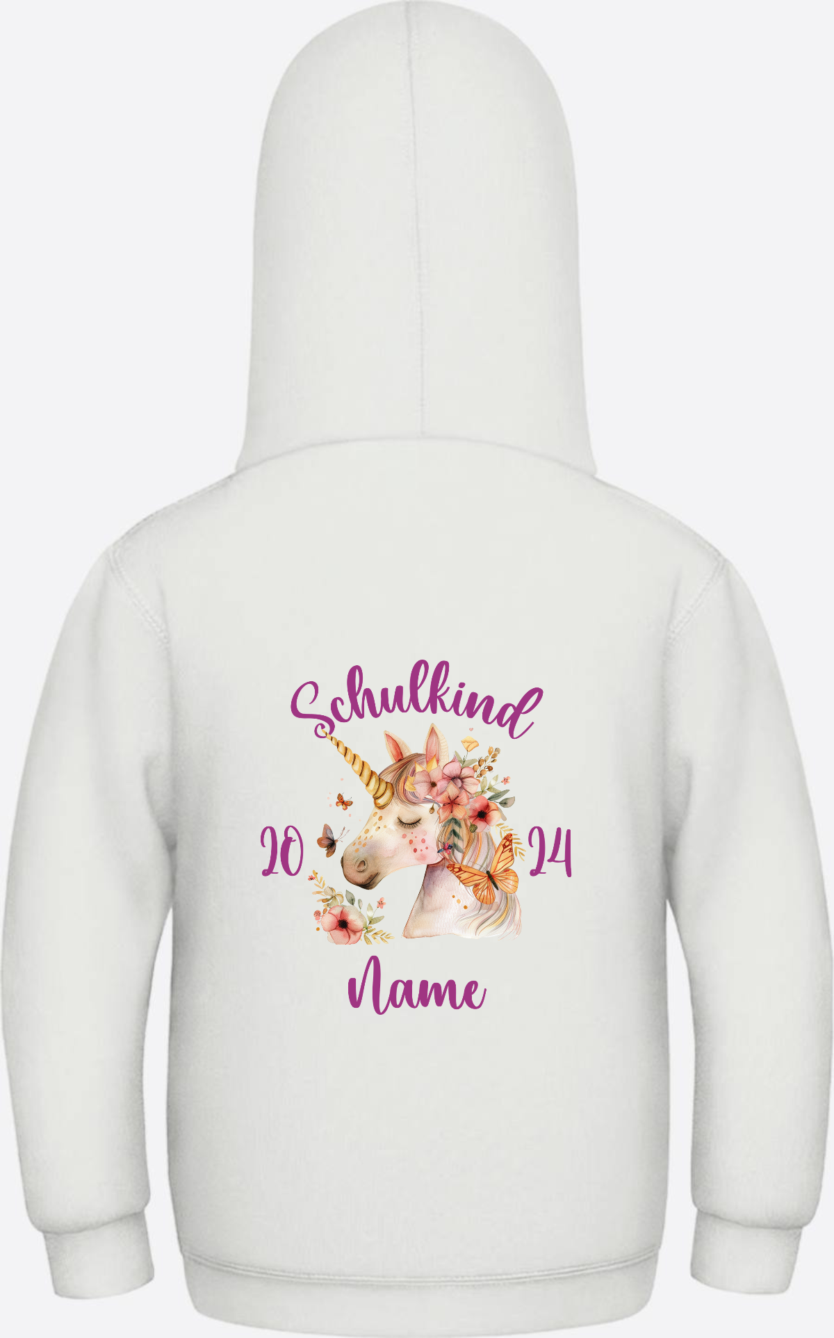 Hoodie zur Einschulung für Mädchen – Personalisiert mit Name - Ash