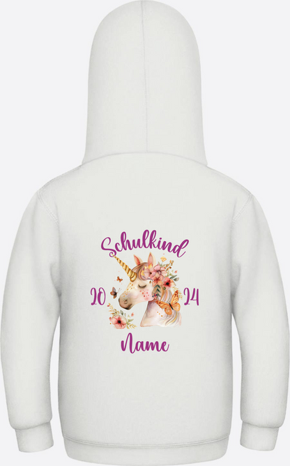 Hoodie zur Einschulung für Mädchen – Personalisiert mit Name - Ash