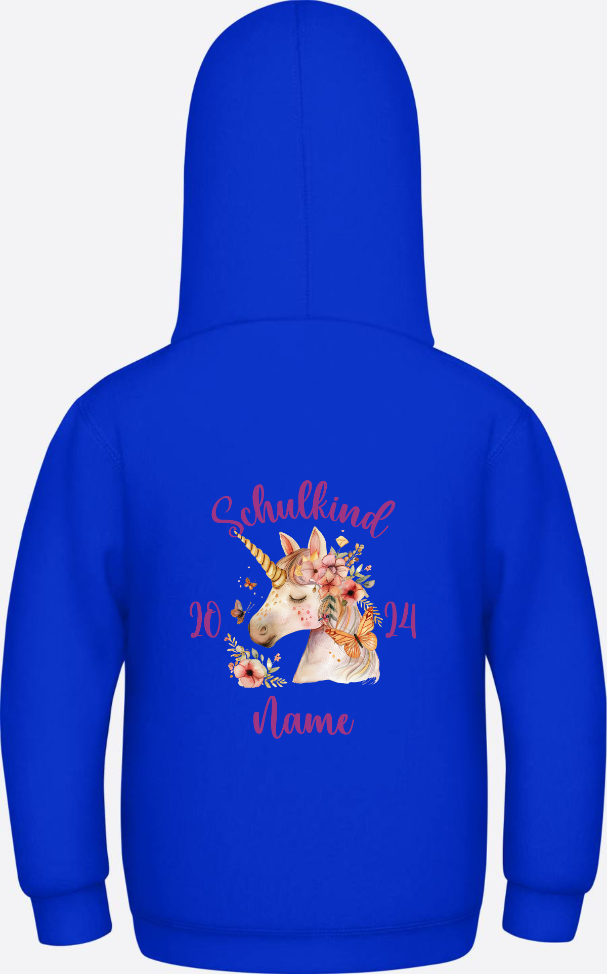Hoodie zur Einschulung für Mädchen – Personalisiert mit Name - Bright Royal
