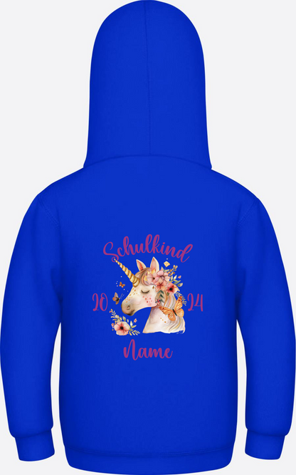 Hoodie zur Einschulung für Mädchen – Personalisiert mit Name - Bright Royal