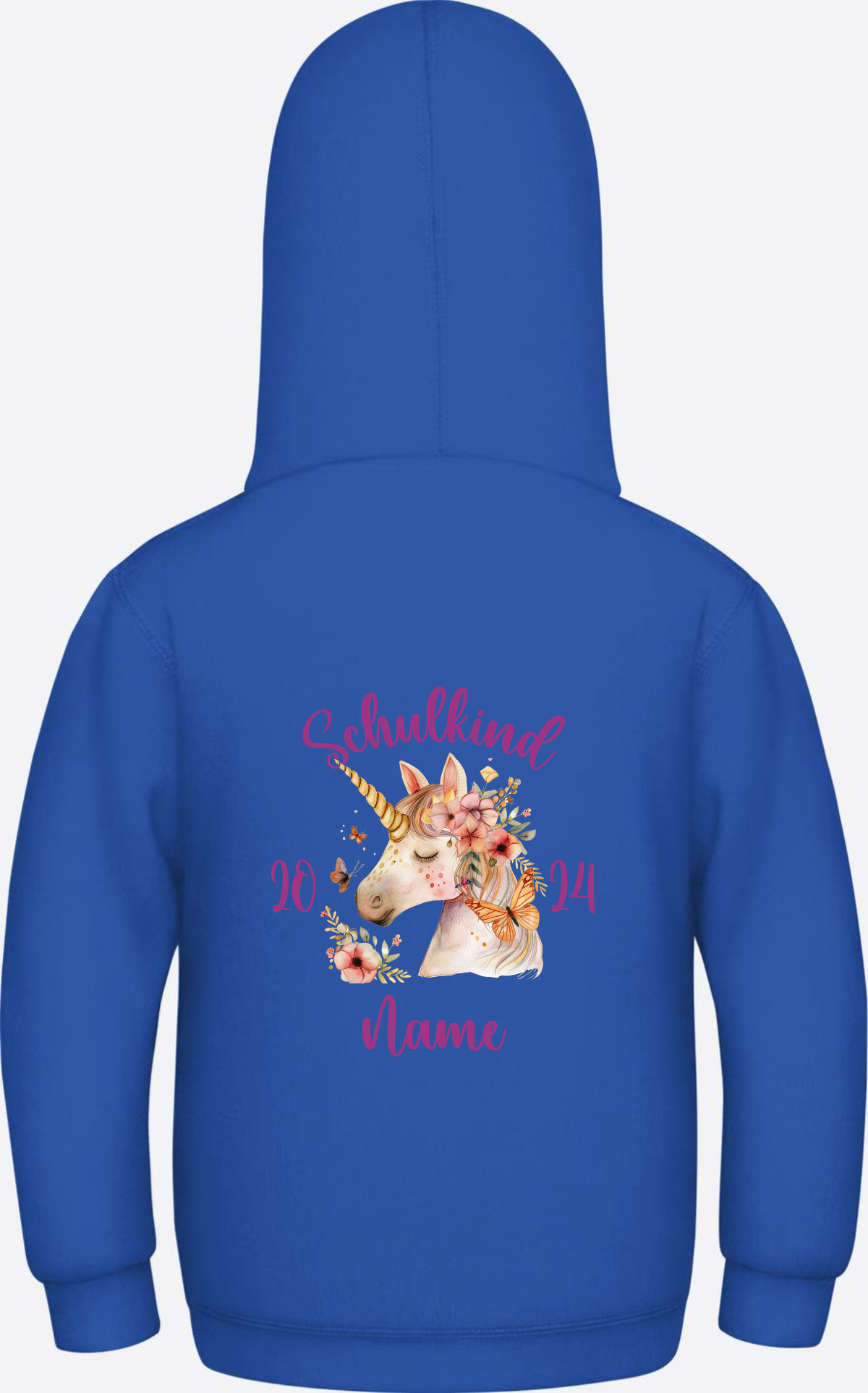 Hoodie zur Einschulung für Mädchen – Personalisiert mit Name - Royal Blue