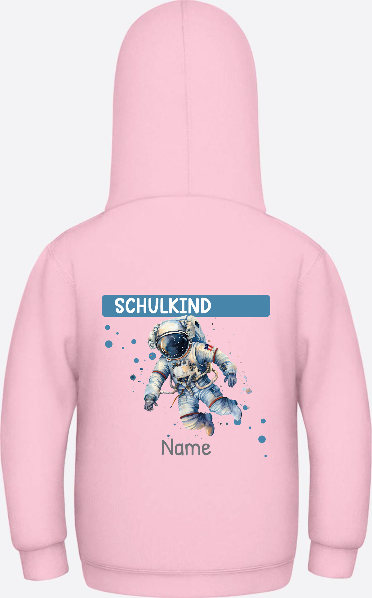 Hoodie zur Einschulung – Personalisiertes Geschenk mit Namen - Baby Pink