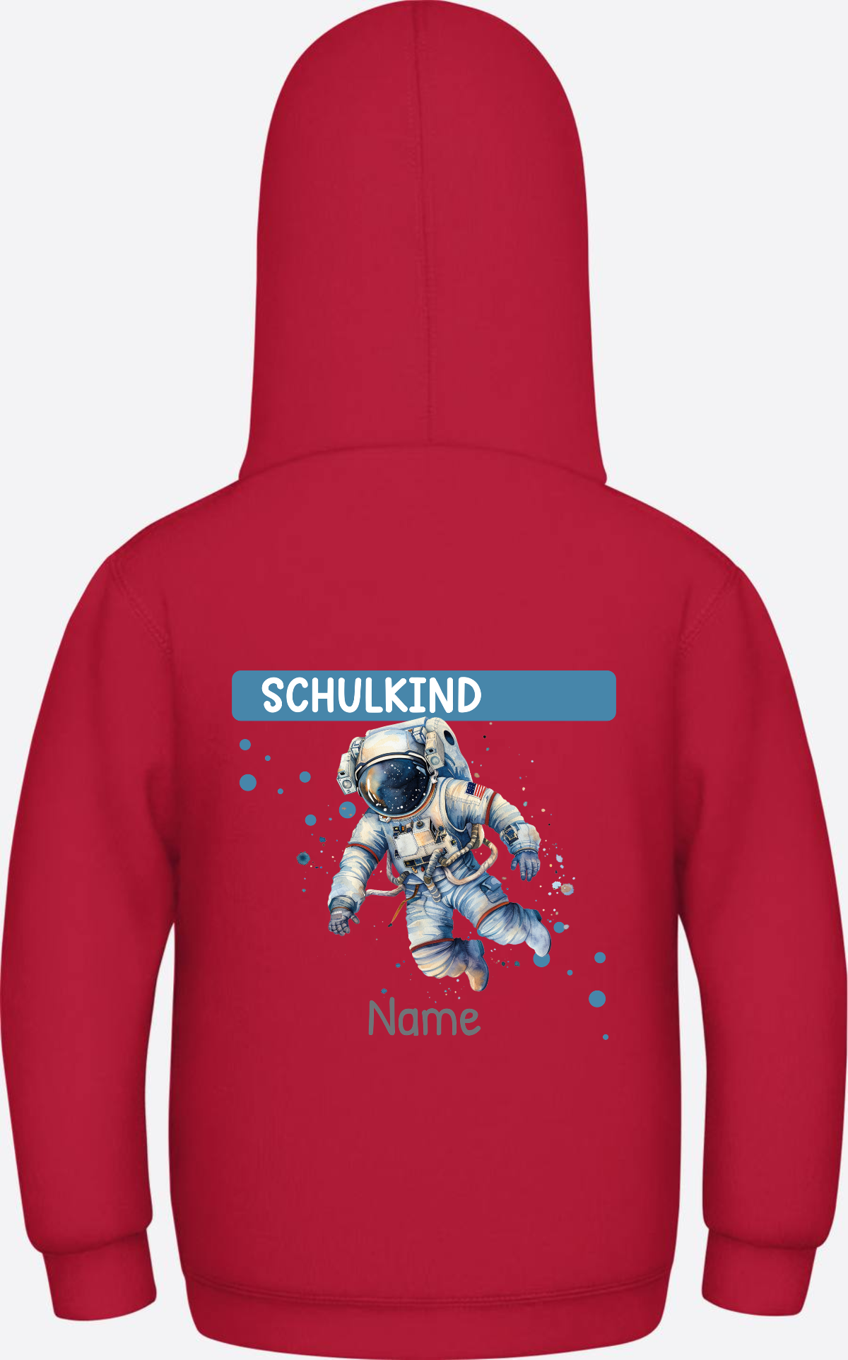Hoodie zur Einschulung – Personalisiertes Geschenk mit Namen - Fire Red