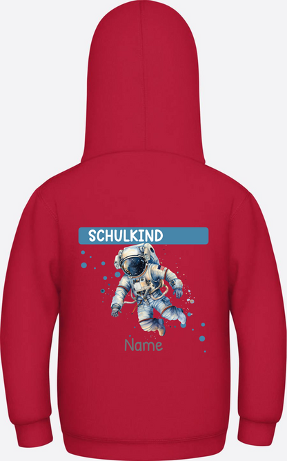 Hoodie zur Einschulung – Personalisiertes Geschenk mit Namen - Fire Red