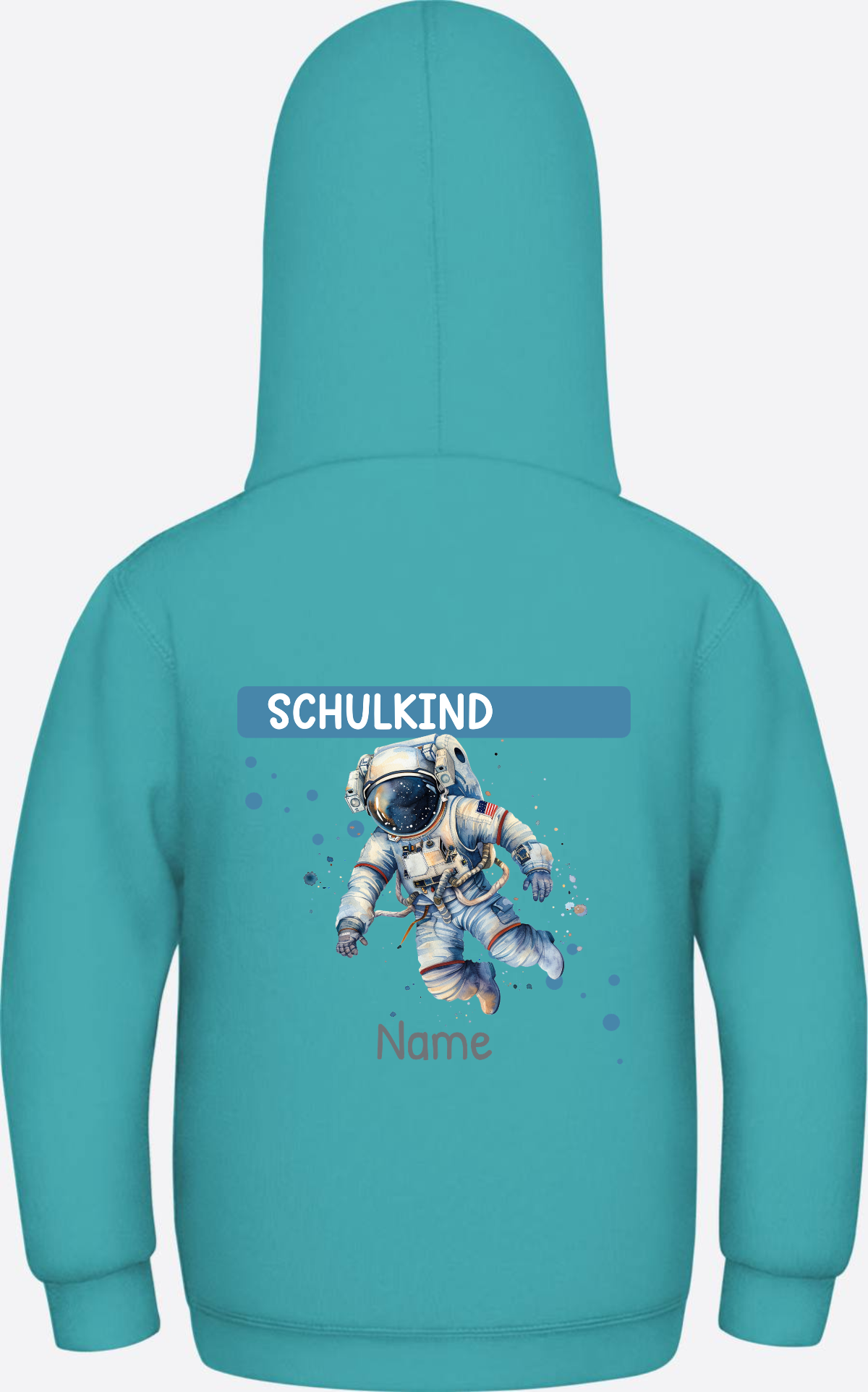 Hoodie zur Einschulung – Personalisiertes Geschenk mit Namen - Hawaiian Blue