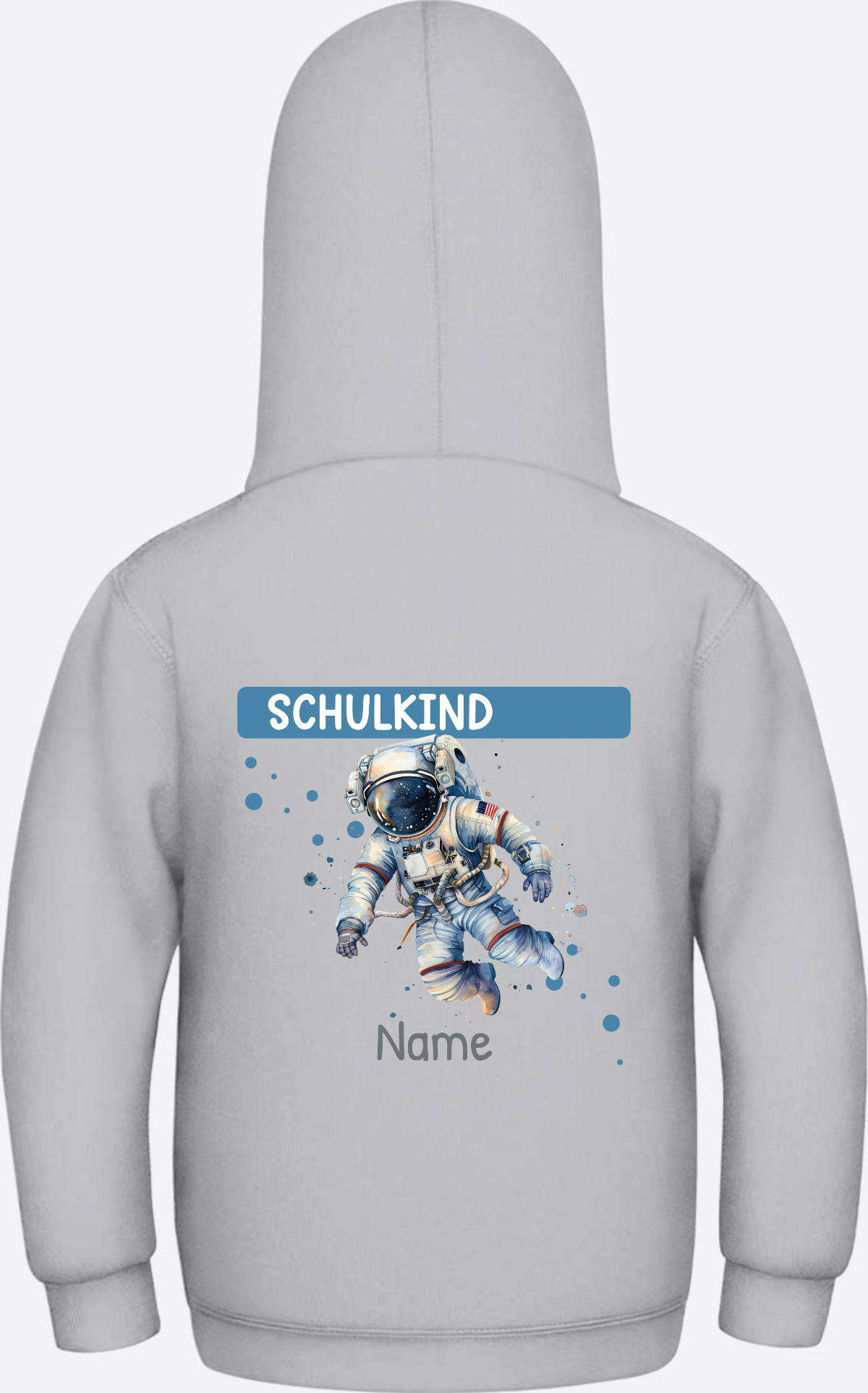 Hoodie zur Einschulung – Personalisiertes Geschenk mit Namen - Heather Grey