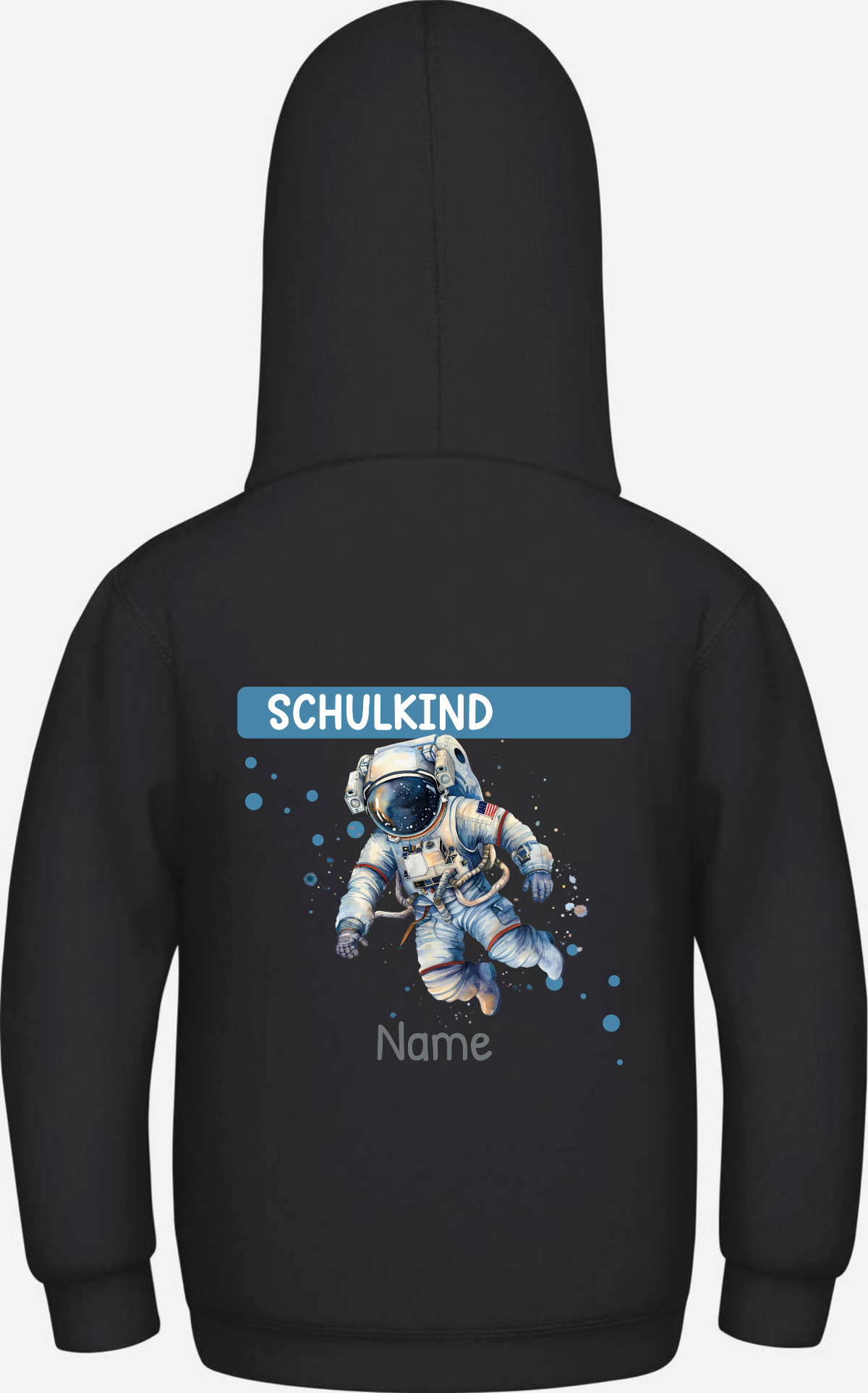 Hoodie zur Einschulung – Personalisiertes Geschenk mit Namen - Jet Black
