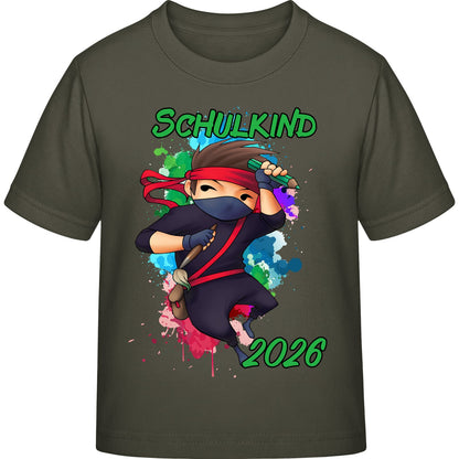 Kinder T-Shirt Einschulung Ninja Junge – Schulkind 2026