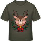 Kinder T-Shirt Weihnachten Rentier – Niedliches Kranz-Motiv
