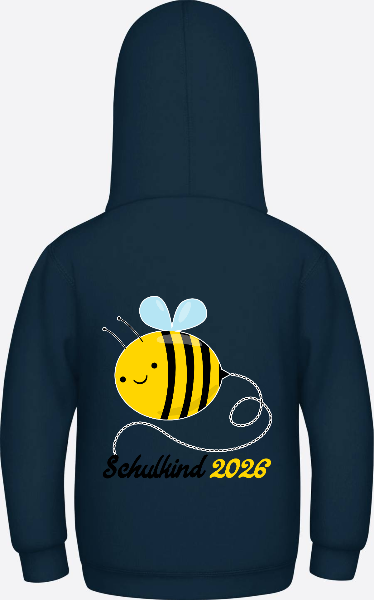 Kinder Hoodie Biene Schulkind 2026 - Geschenk zur Einschulung - New French Navy