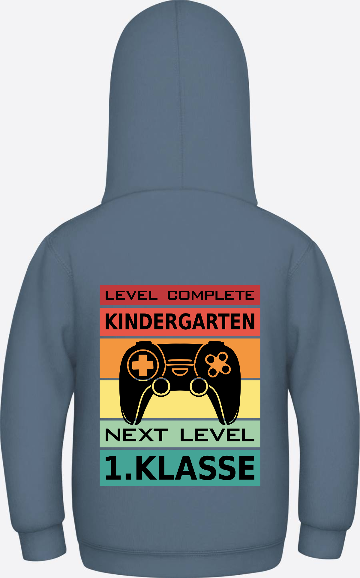 Kinder Hoodie Einschulung: Level Complete – Next Level 1. Klasse - Airforce Blue