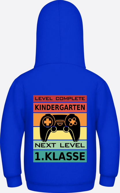 Kinder Hoodie Einschulung: Level Complete – Next Level 1. Klasse - Bright Royal