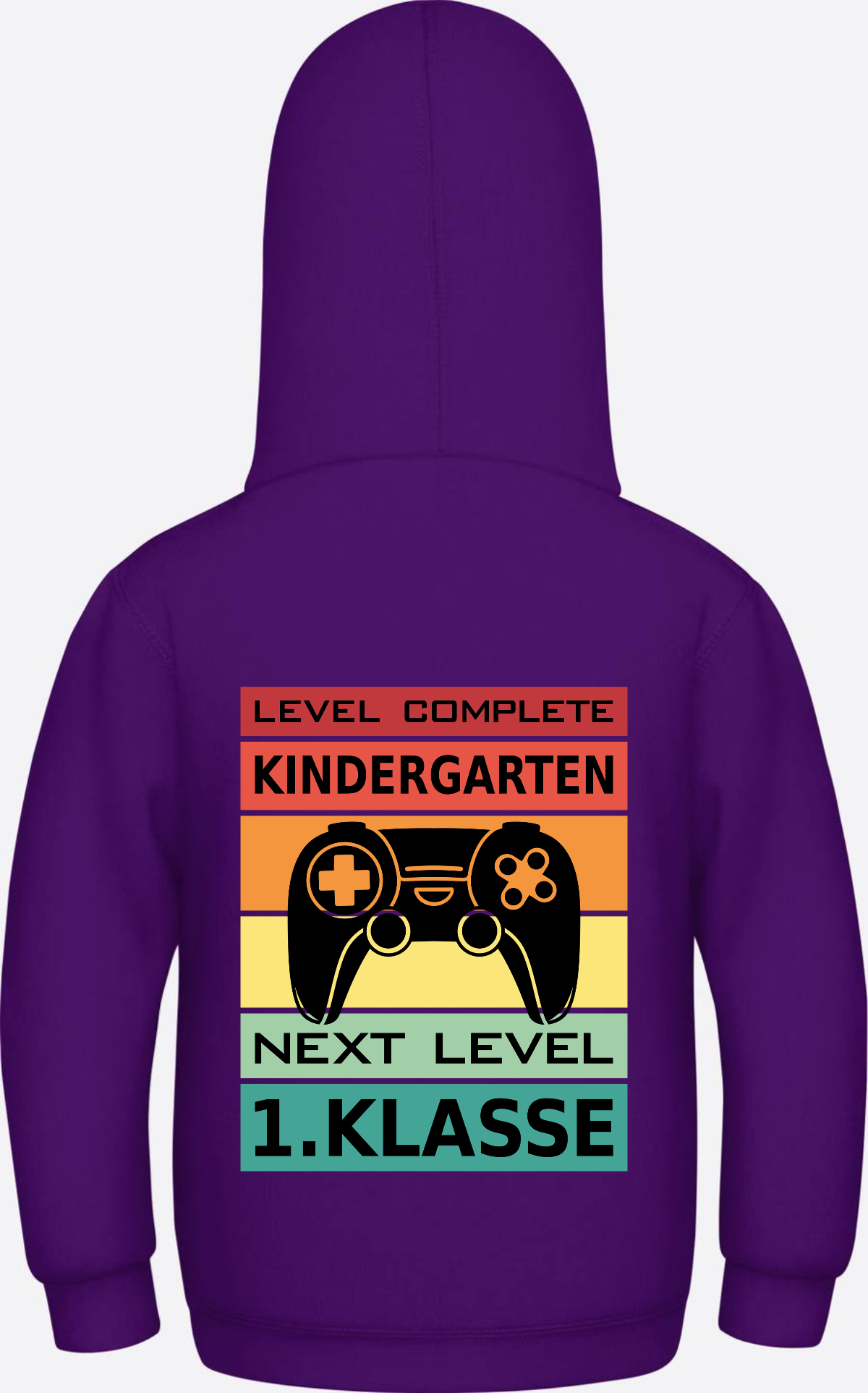 Kinder Hoodie Einschulung: Level Complete – Next Level 1. Klasse - Purple