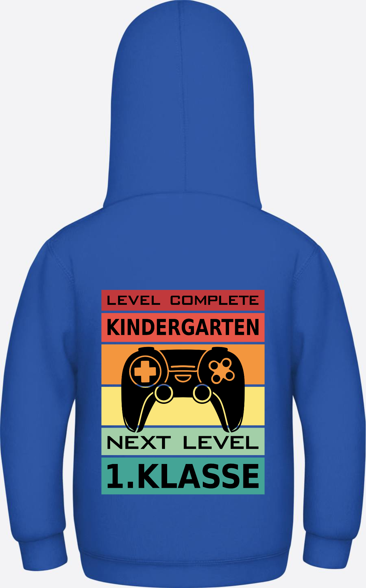 Kinder Hoodie Einschulung: Level Complete – Next Level 1. Klasse - Royal Blue