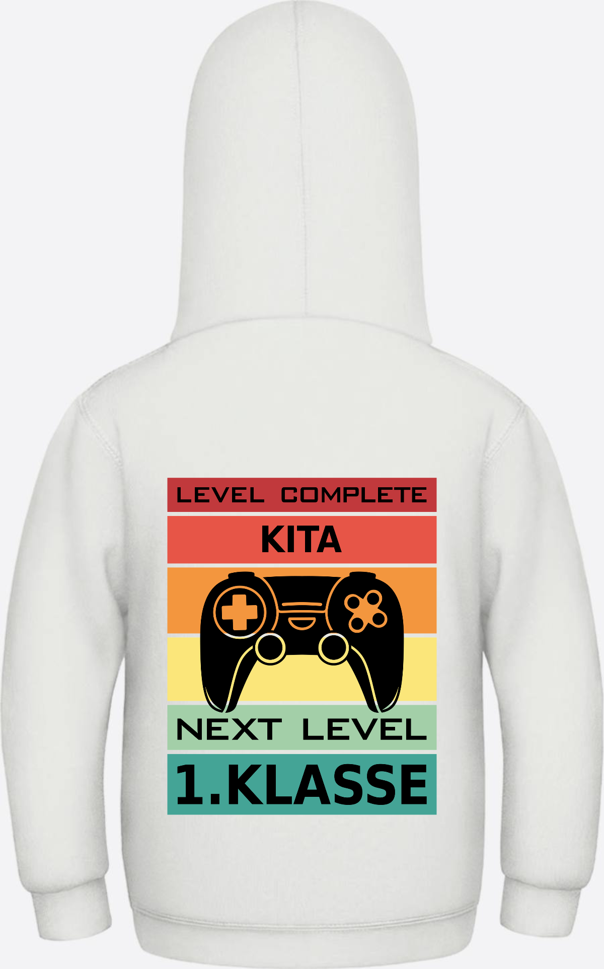 Kinder Hoodie Einschulung: Next Level 1. Klasse mit Name - Ash