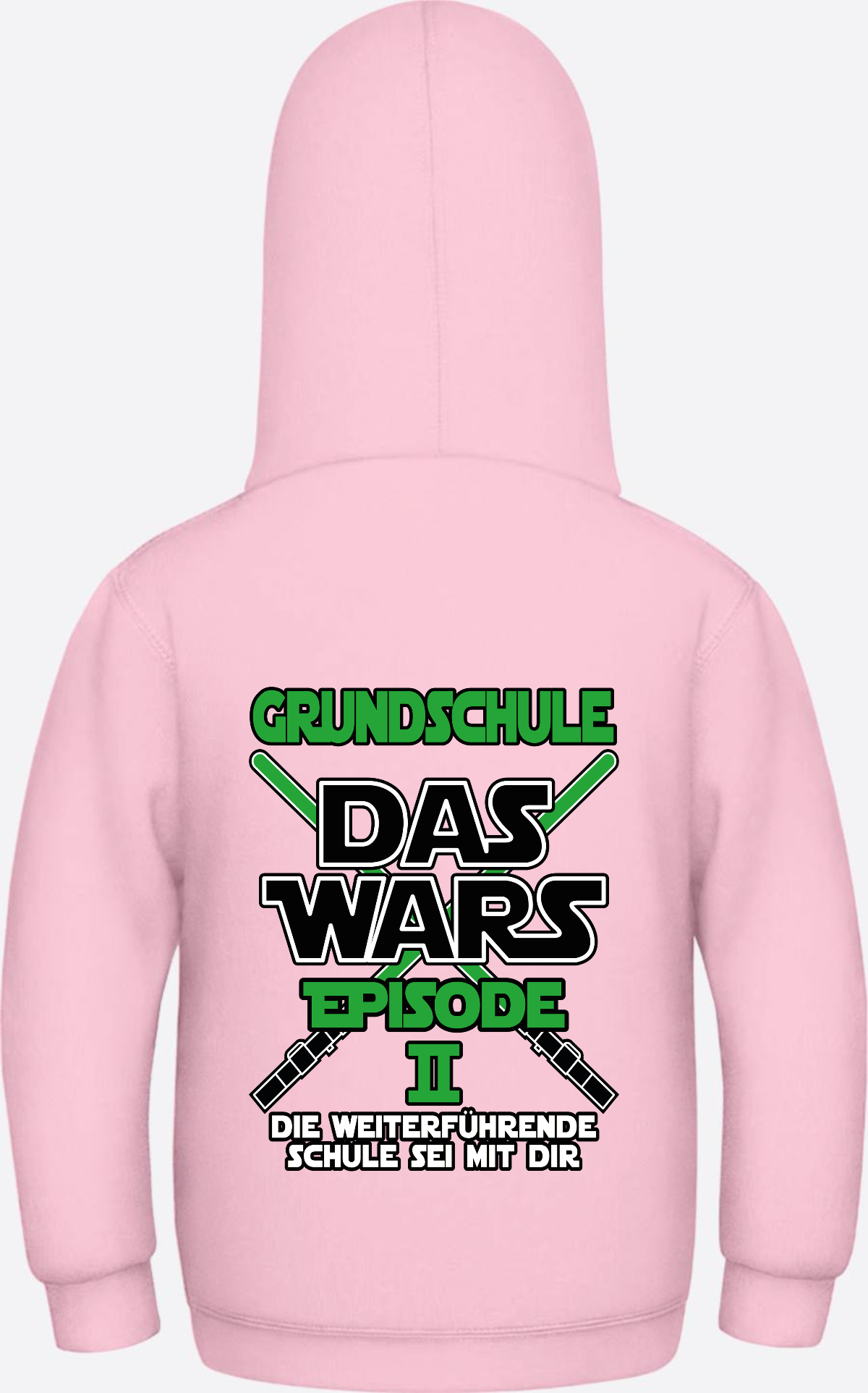 Kinder Hoodie Grundschule Das Wars Episode 2 – Personalisiert - Baby Pink