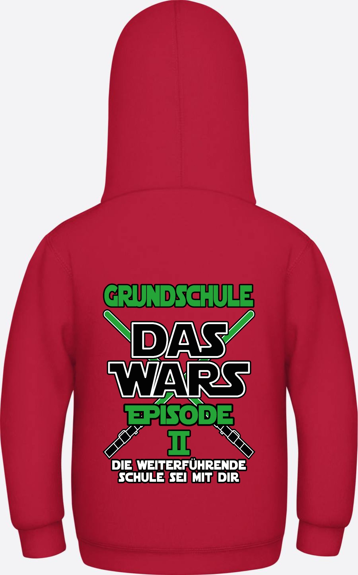 Kinder Hoodie Grundschule Das Wars Episode 2 – Personalisiert - Fire Red