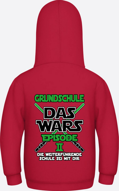 Kinder Hoodie Grundschule Das Wars Episode 2 – Personalisiert - Fire Red