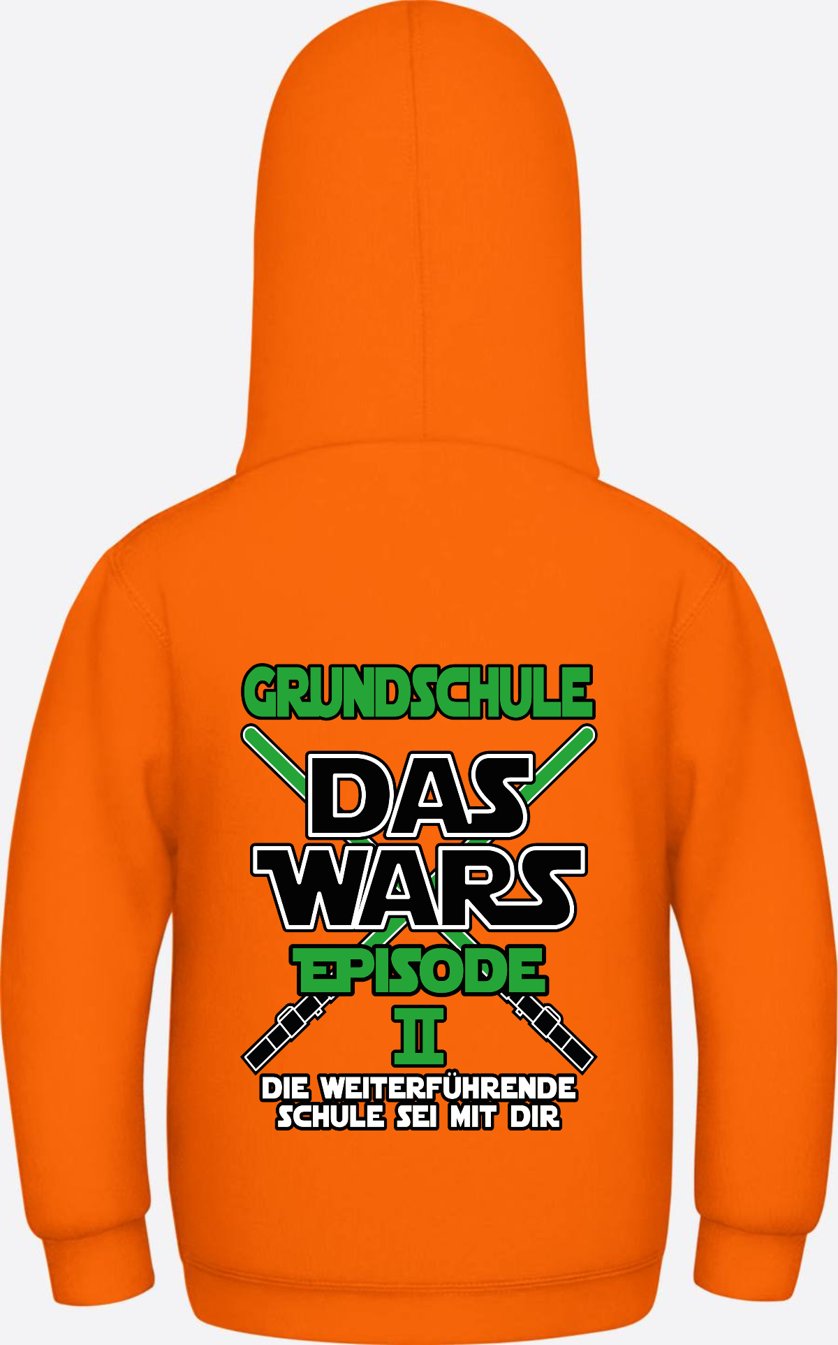 Kinder Hoodie Grundschule Das Wars Episode 2 – Personalisiert - Orange Crush