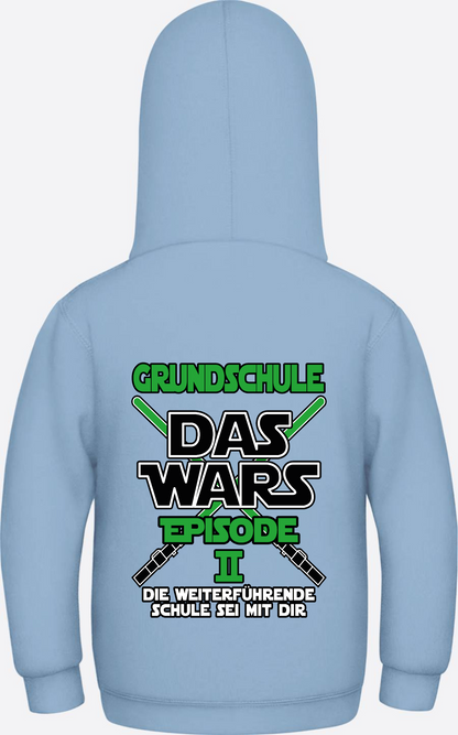 Kinder Hoodie Grundschule Das Wars Episode 2 – Personalisiert - Sky Blue