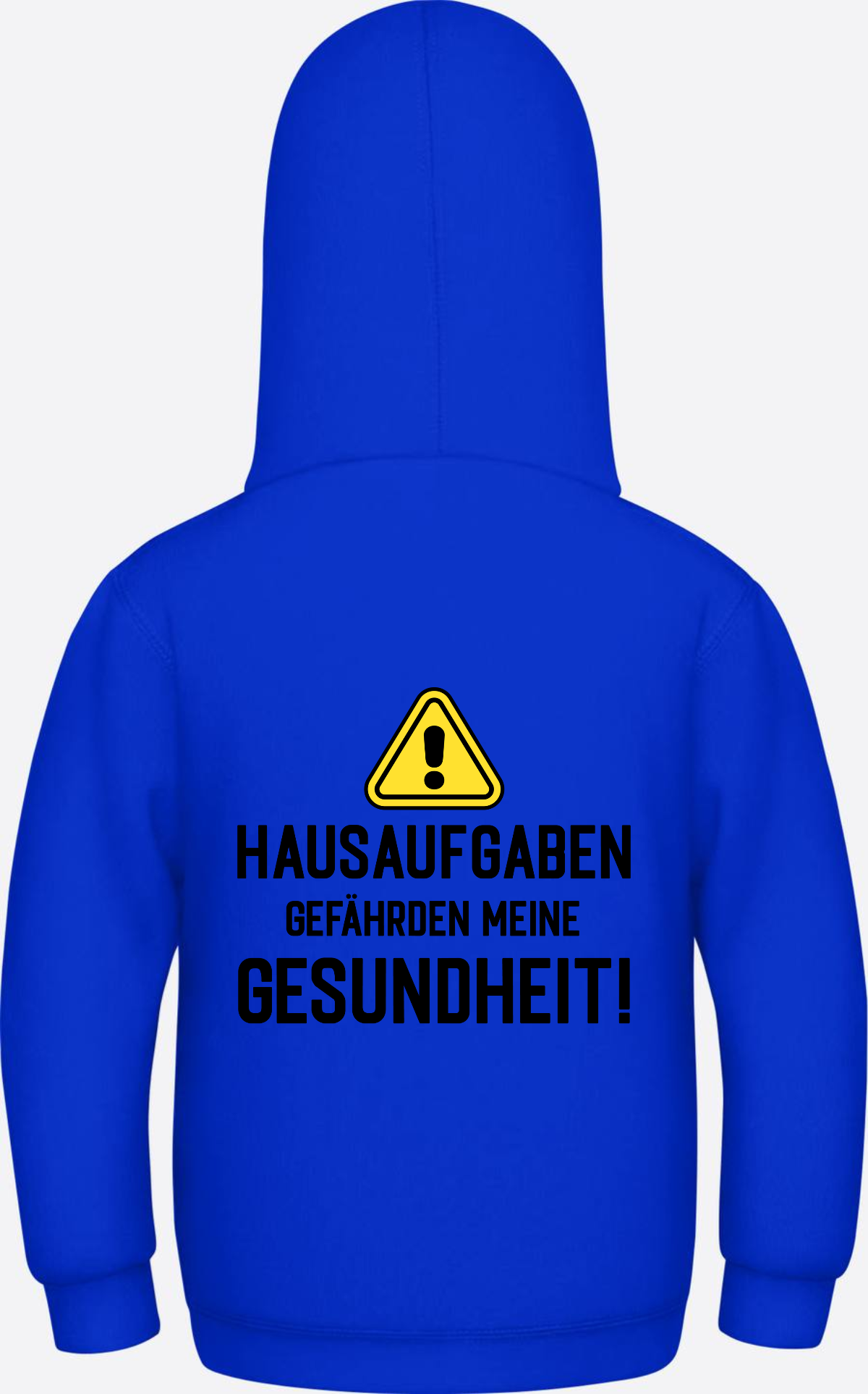 Kinder Hoodie Hausaufgaben Warnschild – Geschenk zur Einschulung - Bright Royal