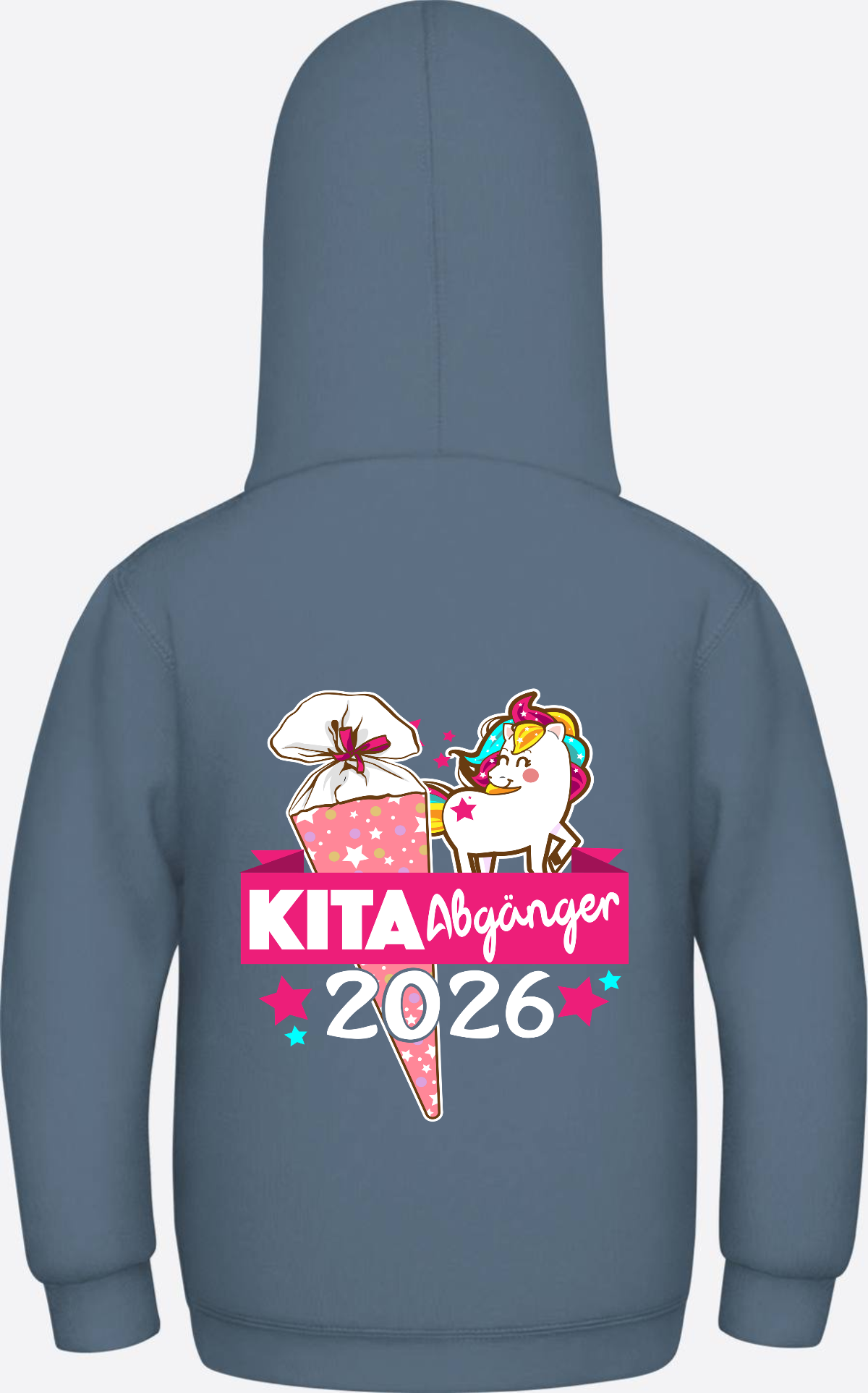 Kinder Hoodie Kita Abgänger 2026 – Personalisiert mit Name - Airforce Blue