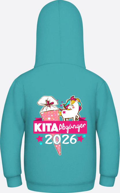 Kinder Hoodie Kita Abgänger 2026 – Personalisiert mit Name - Hawaiian Blue