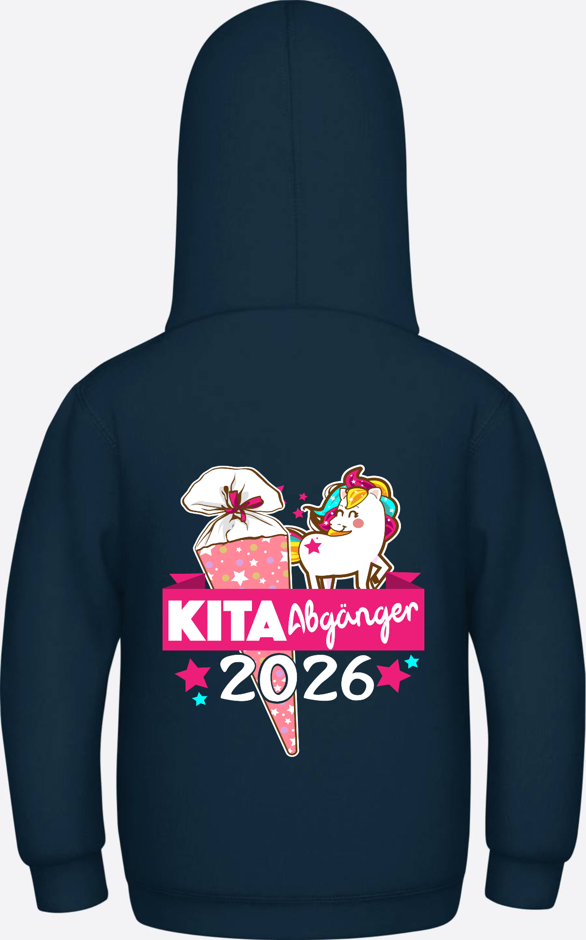 Kinder Hoodie Kita Abgänger 2026 – Personalisiert mit Name - New French Navy