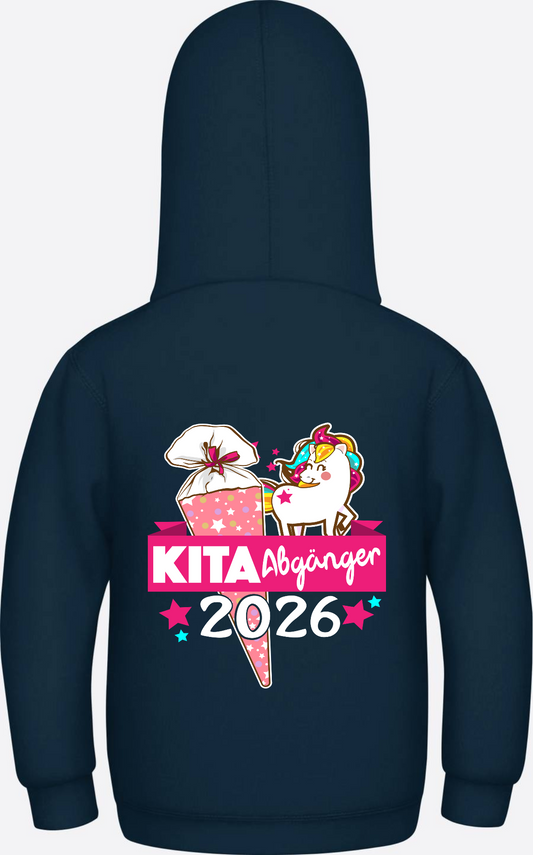 Kinder Hoodie Kita Abgänger 2026 – Personalisiert mit Name - New French Navy