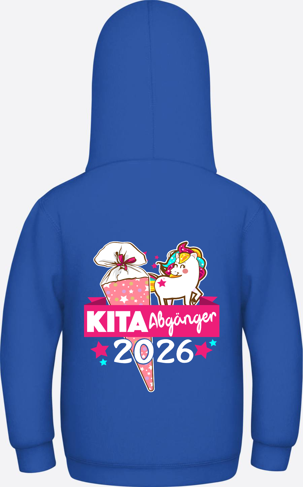 Kinder Hoodie Kita Abgänger 2026 – Personalisiert mit Name - Royal Blue