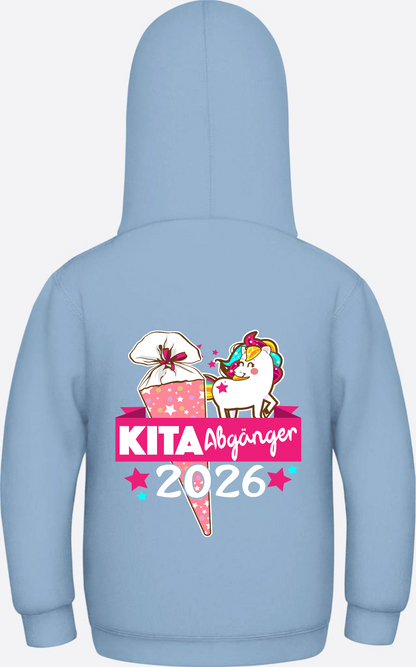 Kinder Hoodie Kita Abgänger 2026 – Personalisiert mit Name - Sky Blue