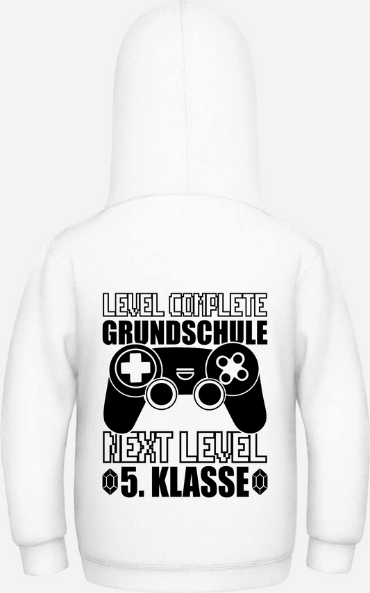 Kinder Hoodie Next Level 5. Klasse – Personalisiert mit Name - Arctic White