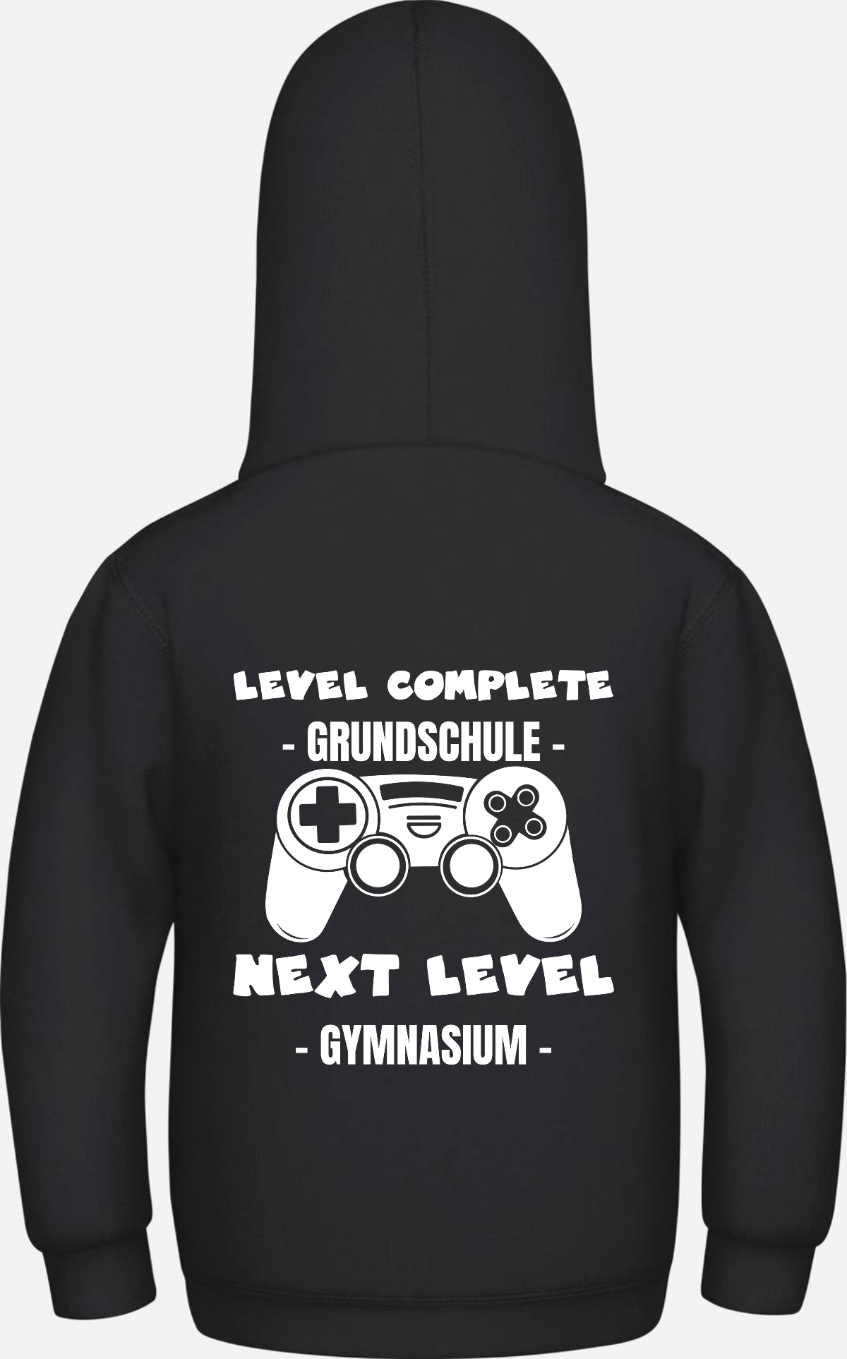 Kinder Hoodie Next Level Gymnasium – Personalisiert mit Name - Jet Black