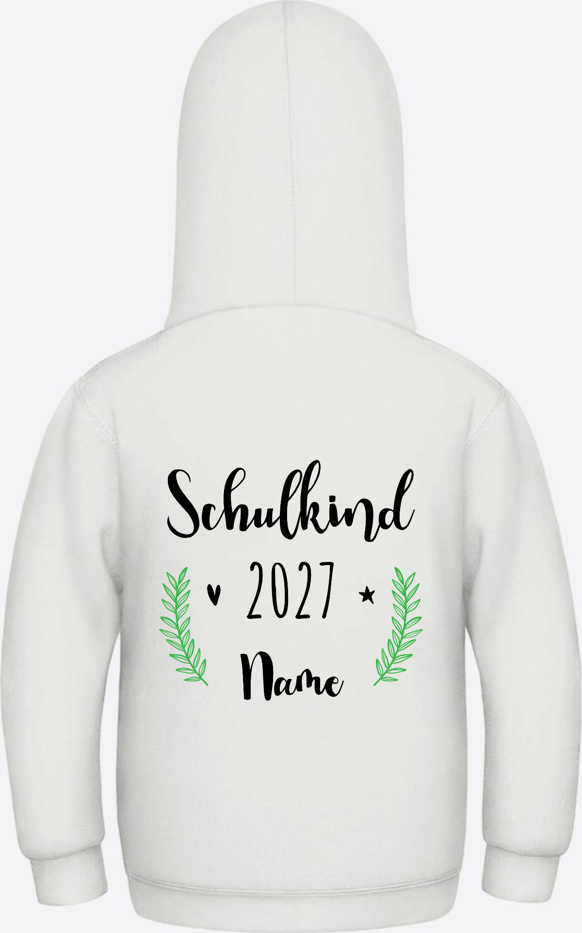 Kinder Hoodie Schulkind mit Name - Personalisiertes Geschenk - Ash