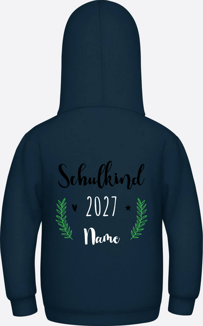 Kinder Hoodie Schulkind mit Name - Personalisiertes Geschenk - New French Navy