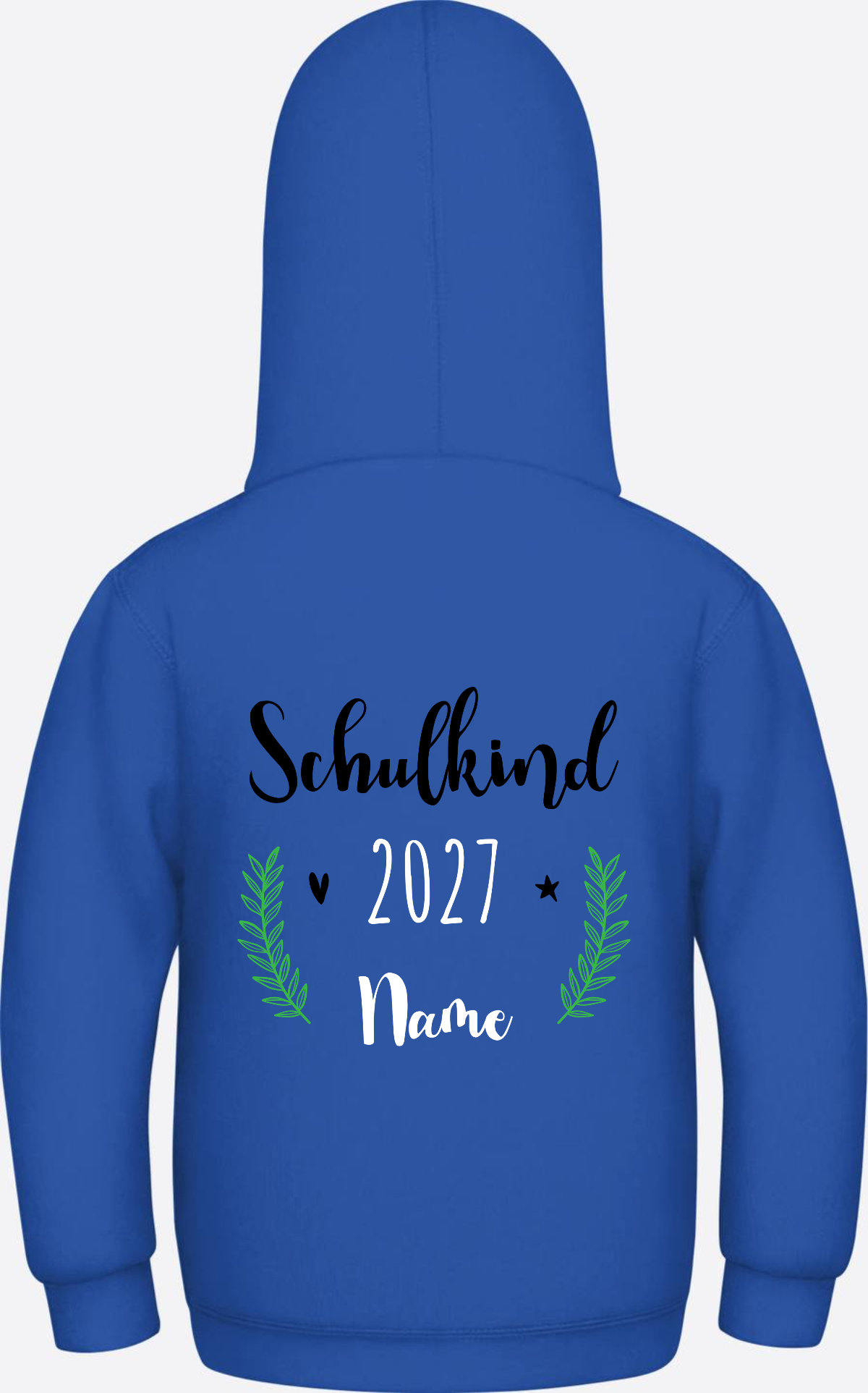Kinder Hoodie Schulkind mit Name - Personalisiertes Geschenk - Royal Blue