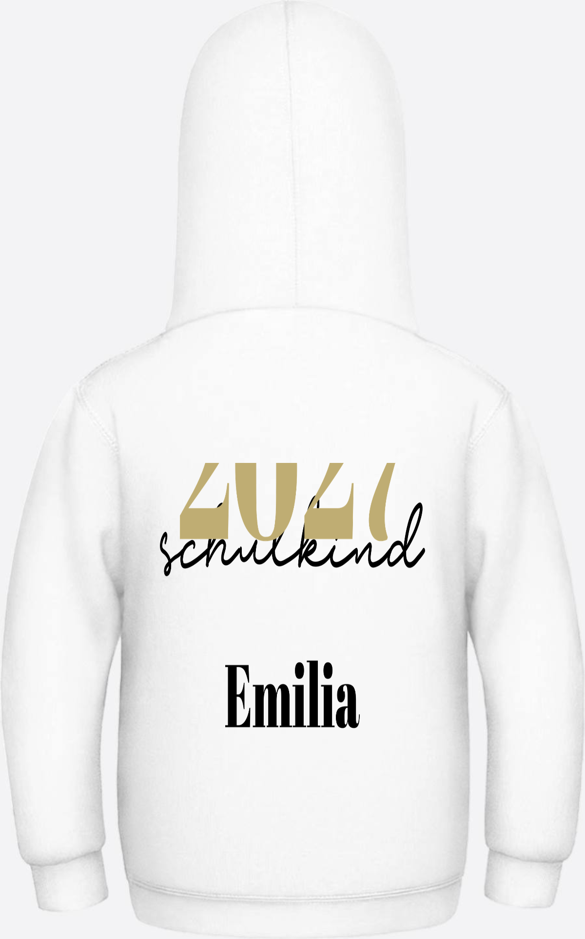 Kinder Hoodie Schulkind – Schreibschrift personalisiert - Arctic White