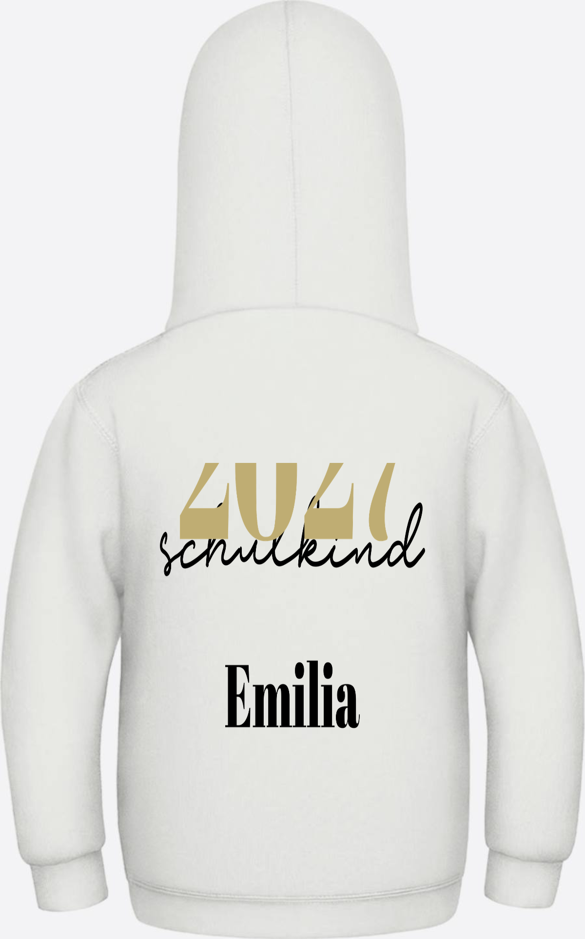 Kinder Hoodie Schulkind – Schreibschrift personalisiert - Ash