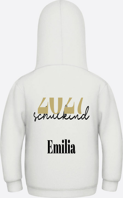 Kinder Hoodie Schulkind – Schreibschrift personalisiert - Ash